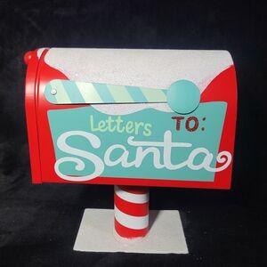 Christmas Metal Mailbox Decor🎄⛄️🎅 Letters To Santa 🎅❤️💚